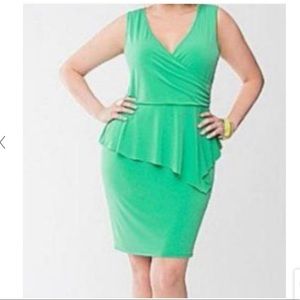 NWT Green Peplum Dress
